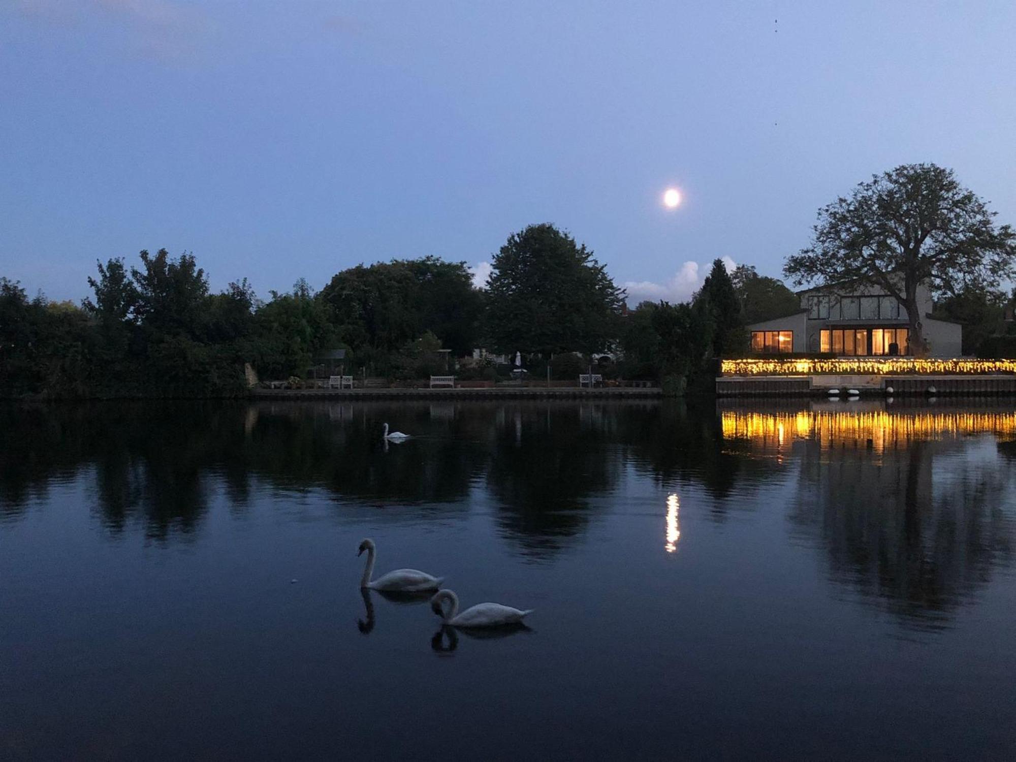 Cozy Double Bedroom In Stunning Bungalow On River Thames - Near Thorpe Park/Royal Holloway University/20Mins From Heathrow Staines-upon-Thames Eksteriør bilde